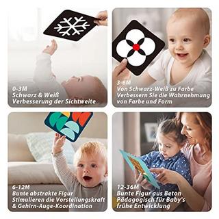 Activity-board  Cartes Flash noires et blanches pour bébés, jouet de Stimulation visuelle pour nouveau-nés et tout-petits 