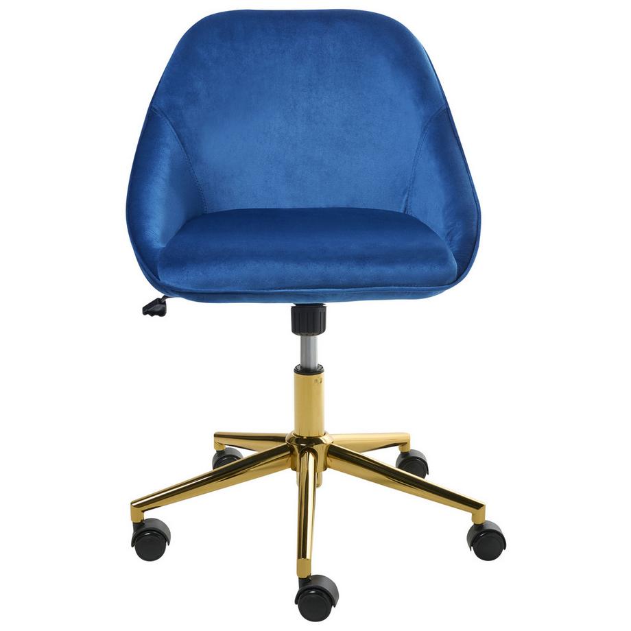 Beliani Chaise de bureau en Velours  BARDSDALE  