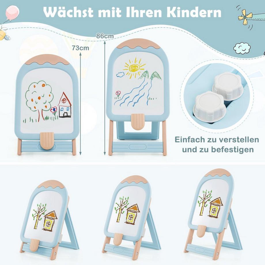 Northix  Chevalet pour enfants avec chaise et rangement 
