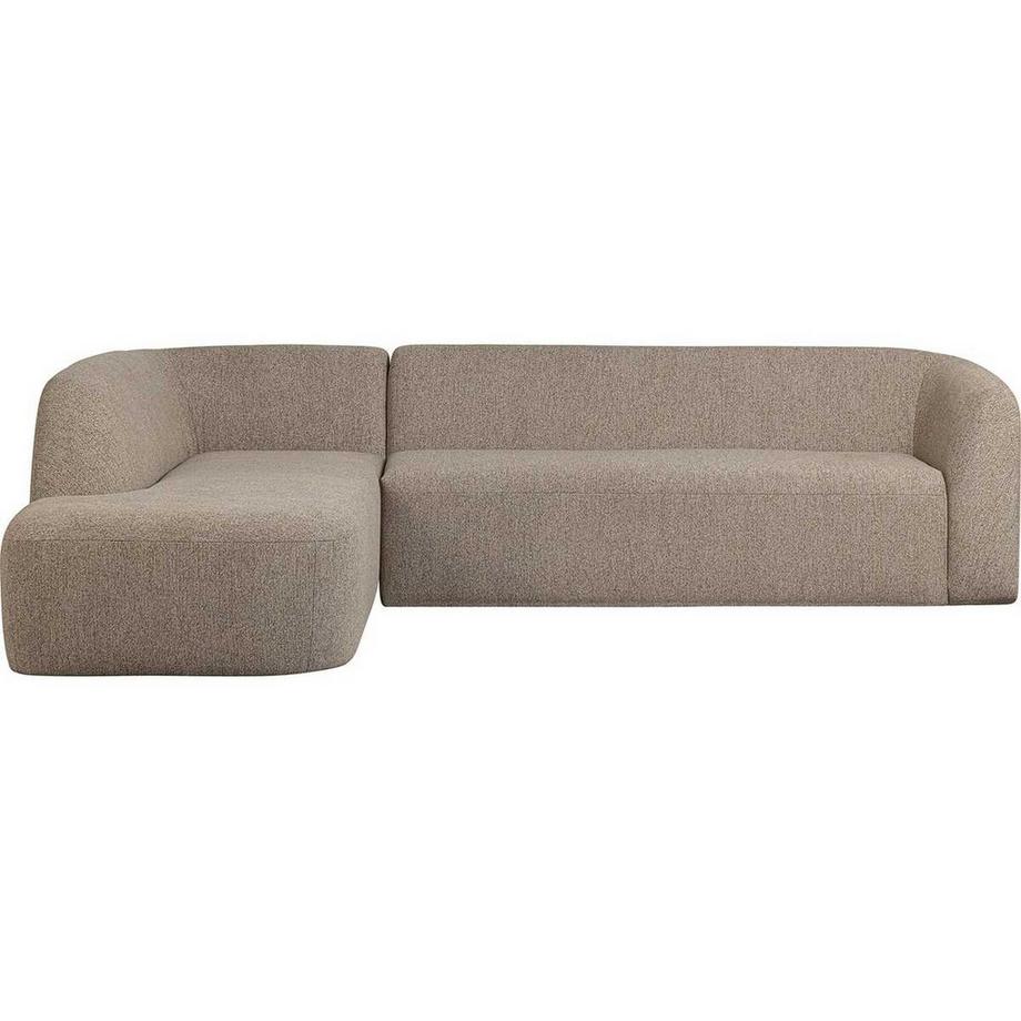 mutoni Canapé d'angle Sloping gauche chenille naturel chiné 274x225  
