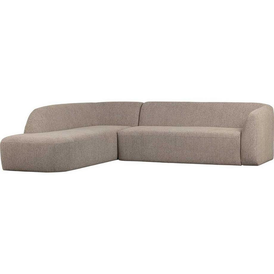 Ecksofa Sloping links Chenille natur meliert 274x225