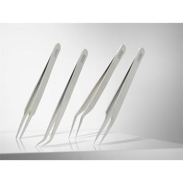 Pinzetten Set für Wimpern, 4-teilig, Inox