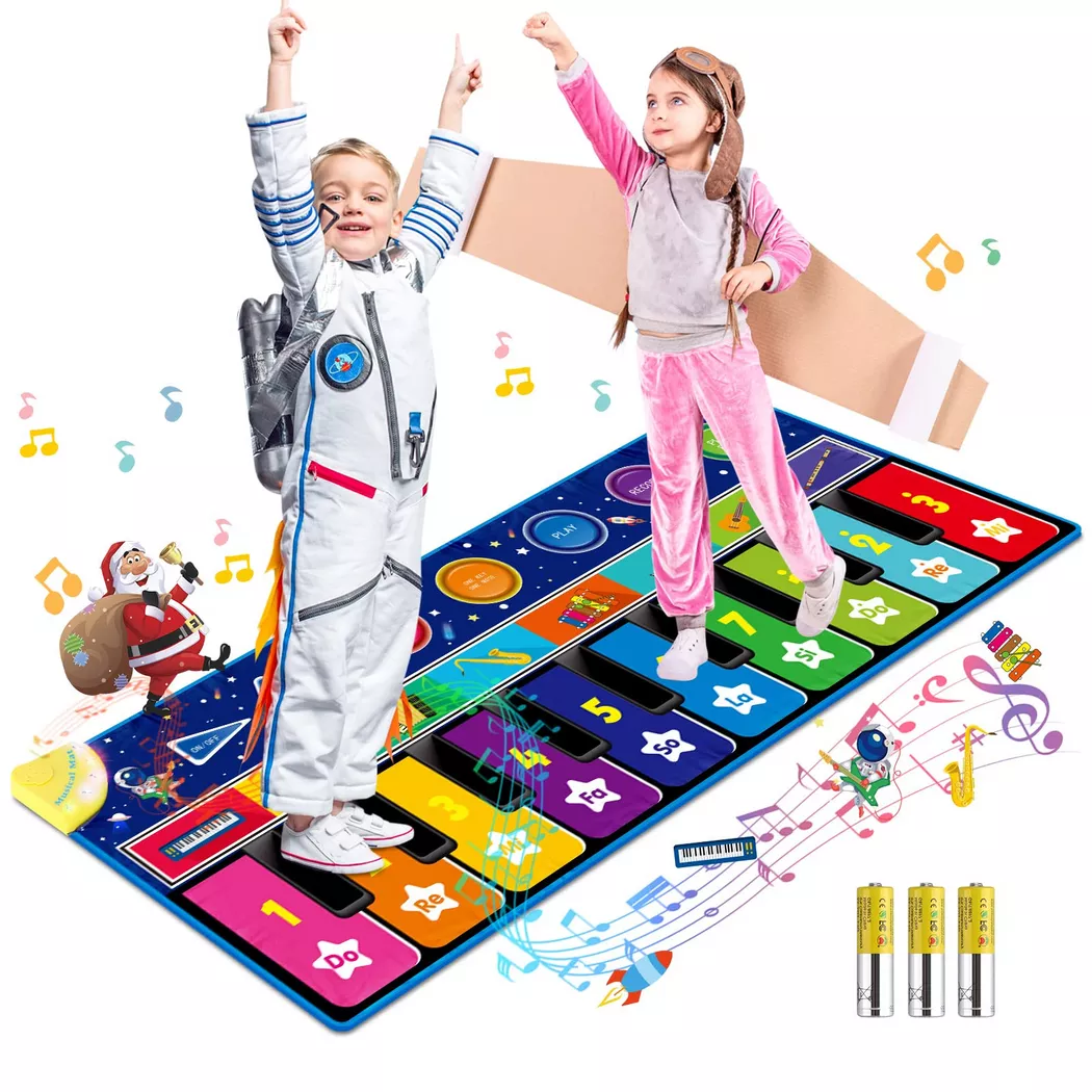 Activity-board - Klaviermatte, Kleinkind Boden Keyboard spielen Musik Matte große Musik Tanzmatte, One Size, Multicolor