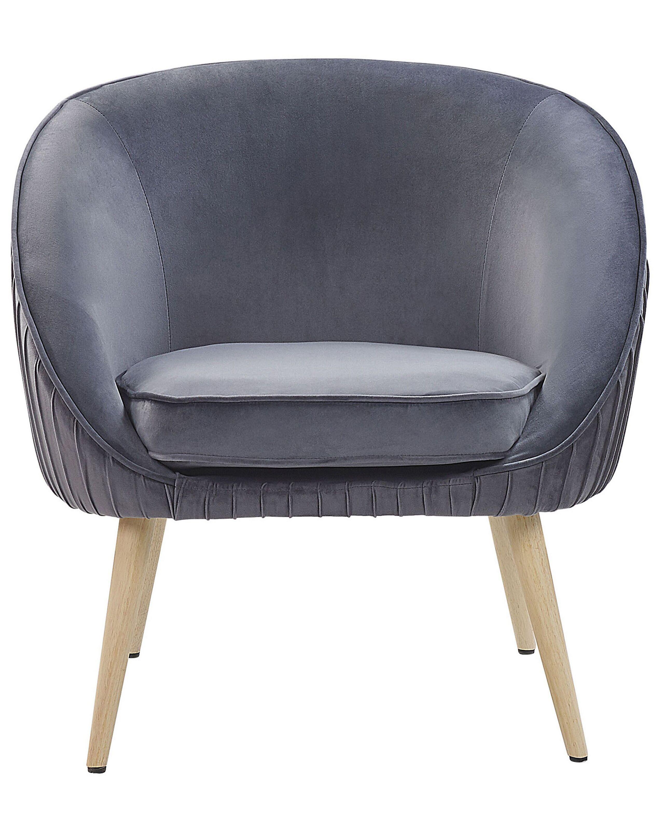 Beliani Fauteuil en Velours Moderne TROMSO  