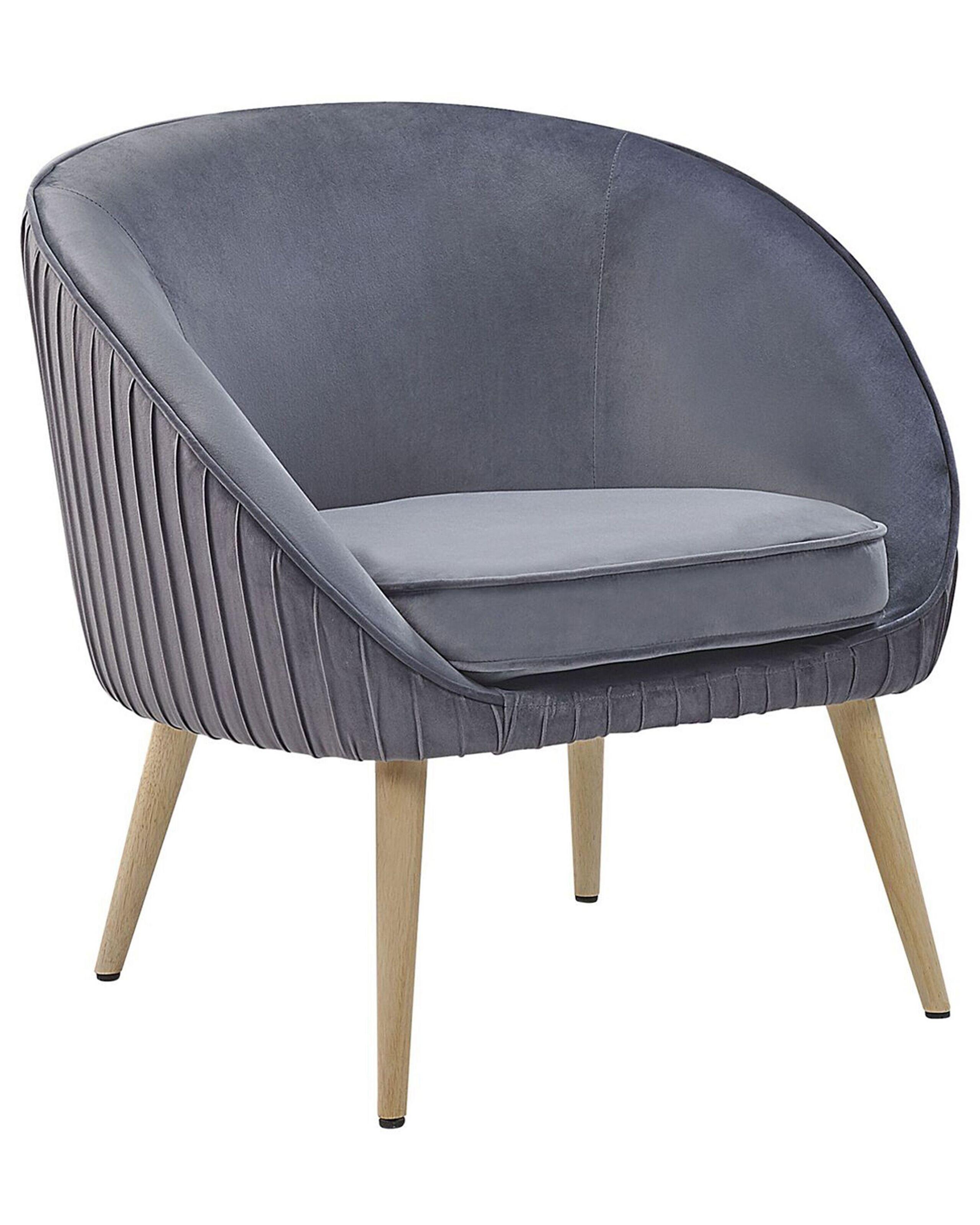 Beliani Fauteuil en Velours Moderne TROMSO  