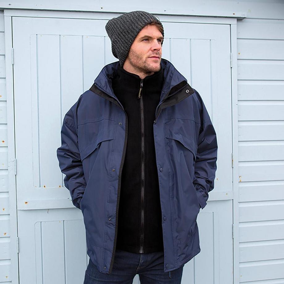 Result 3in1 Stormdri Jacke mit Reissverschluss und Druckknoepfen  