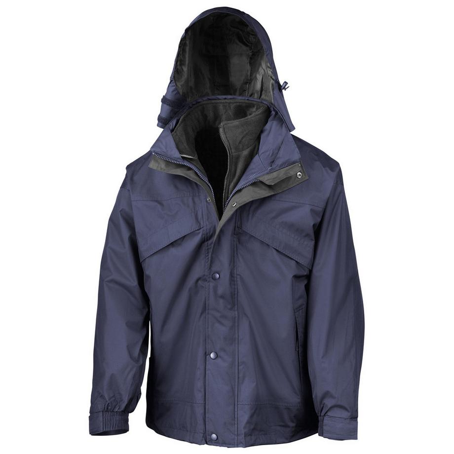 3in1 Stormdri Jacke Mit Reißverschluss Und Druckknöpfen, Wasserabweisend, Winddicht