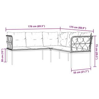 VidaXL Gartensofa stahl  