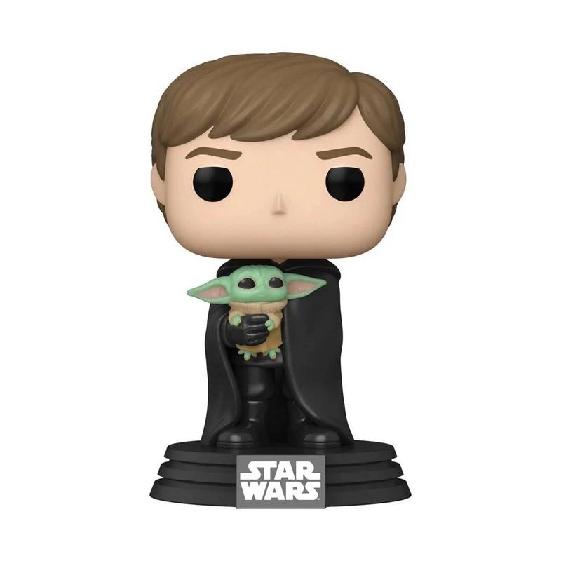 Funko  Pop Star Wars Figur Mandalorian Luke with Child 