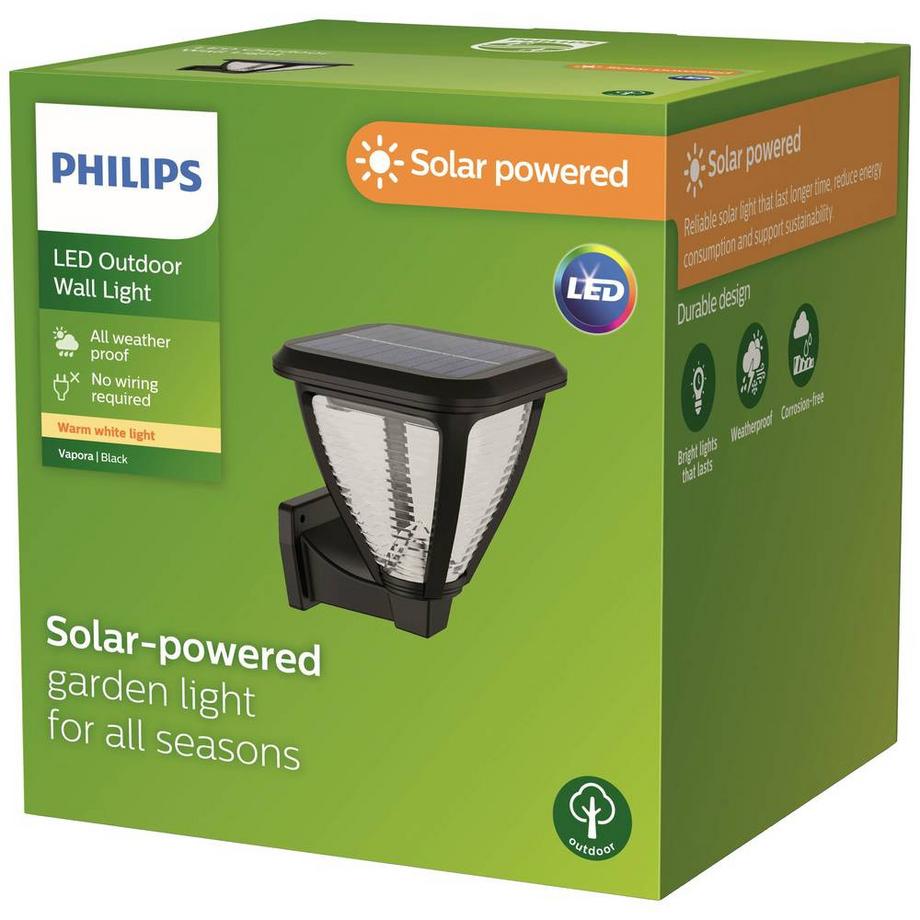 Philips Lighting Philips Outdoor Solar Vapora applique murale 1.5W, capteur de lumière du jour  