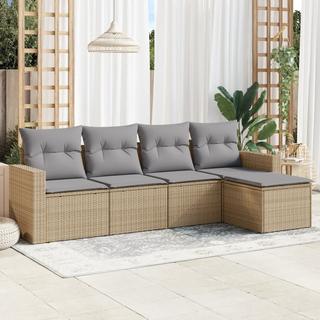 VidaXL set divano da giardino Polirattan  