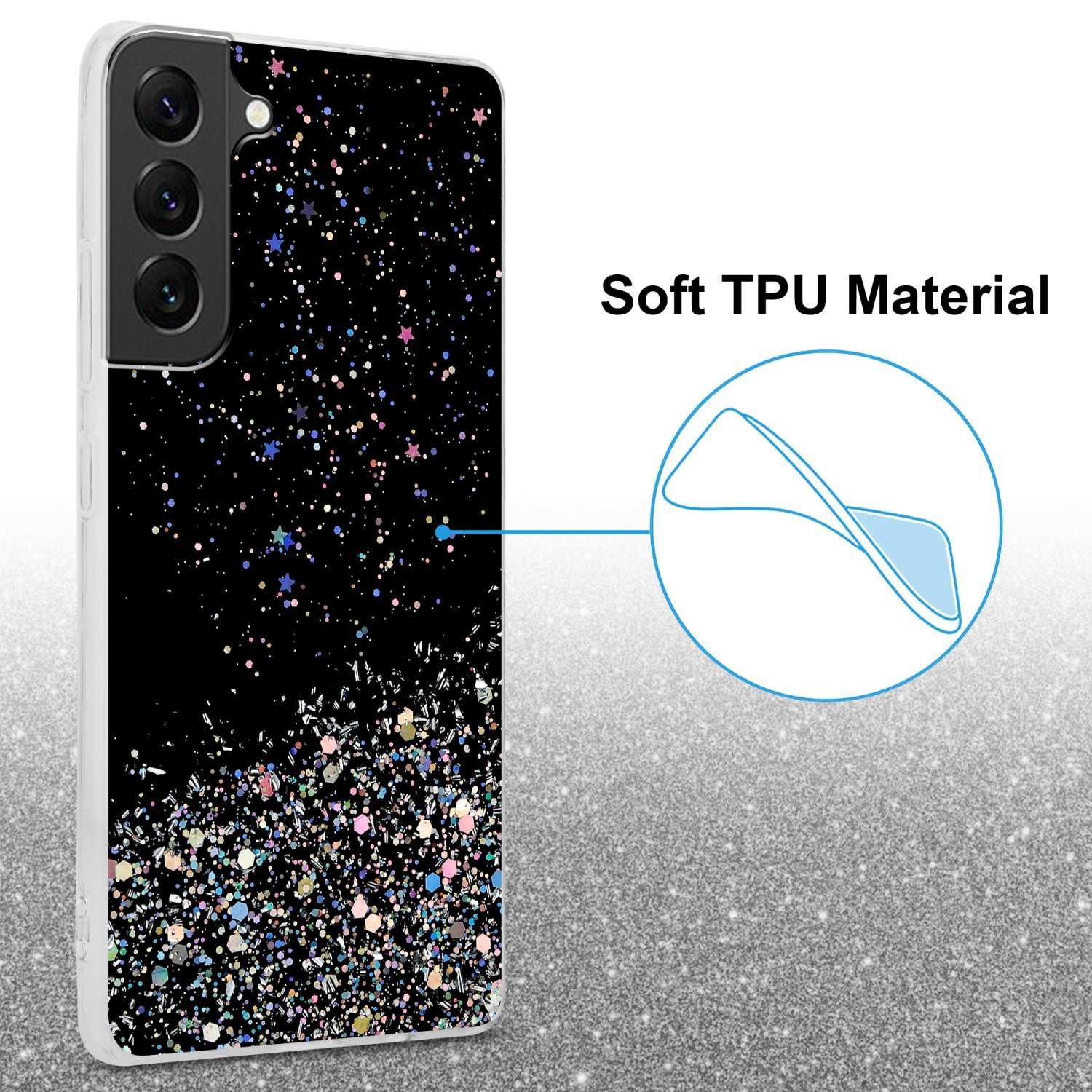 Cadorabo  Hülle für Samsung Galaxy S22 PLUS TPU Silikon mit funkelnden Glitter 