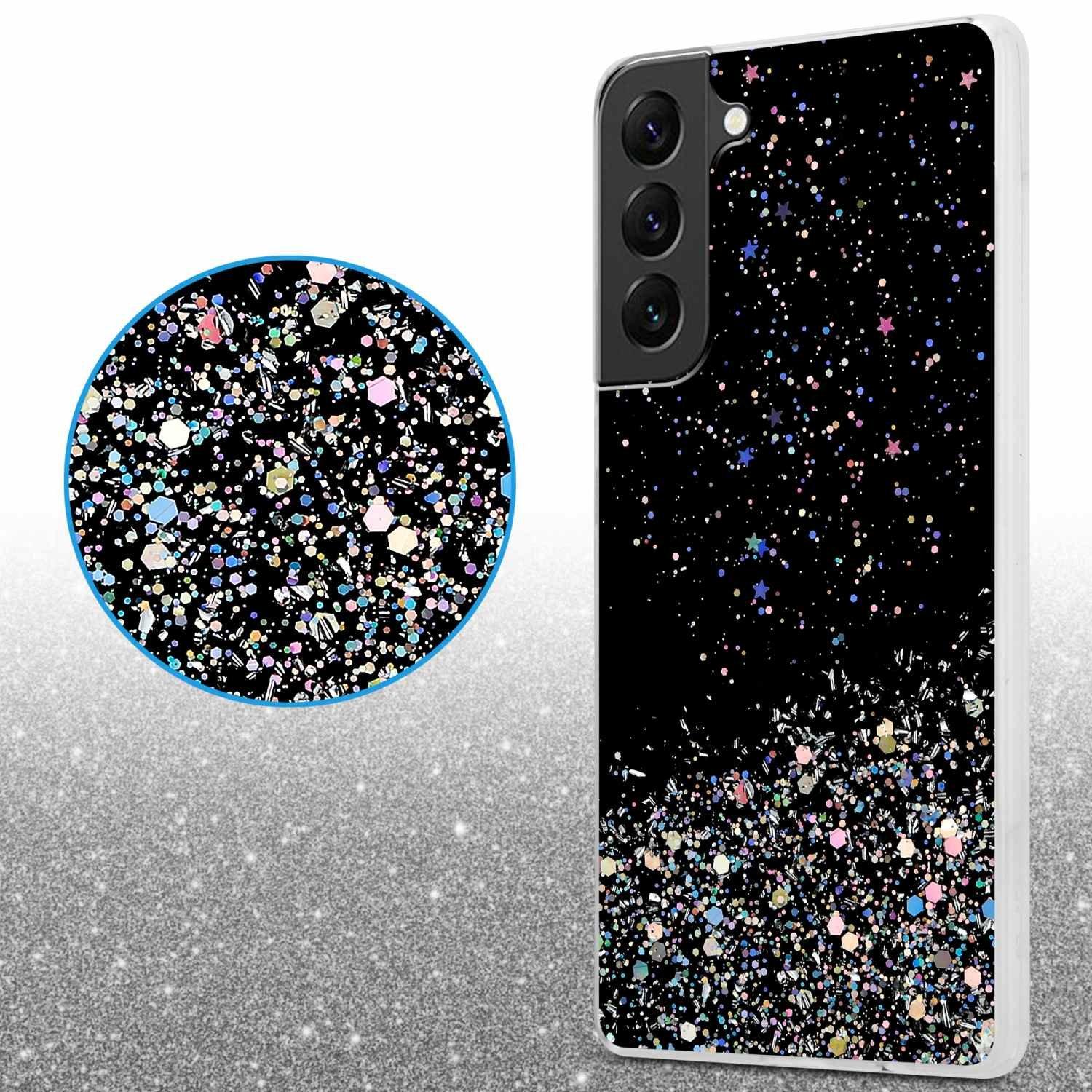 Cadorabo  Hülle für Samsung Galaxy S22 PLUS TPU Silikon mit funkelnden Glitter 