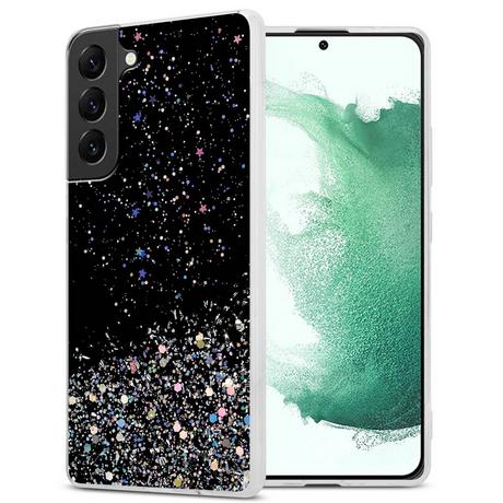 Cadorabo  Hülle für Samsung Galaxy S22 PLUS TPU Silikon mit funkelnden Glitter 