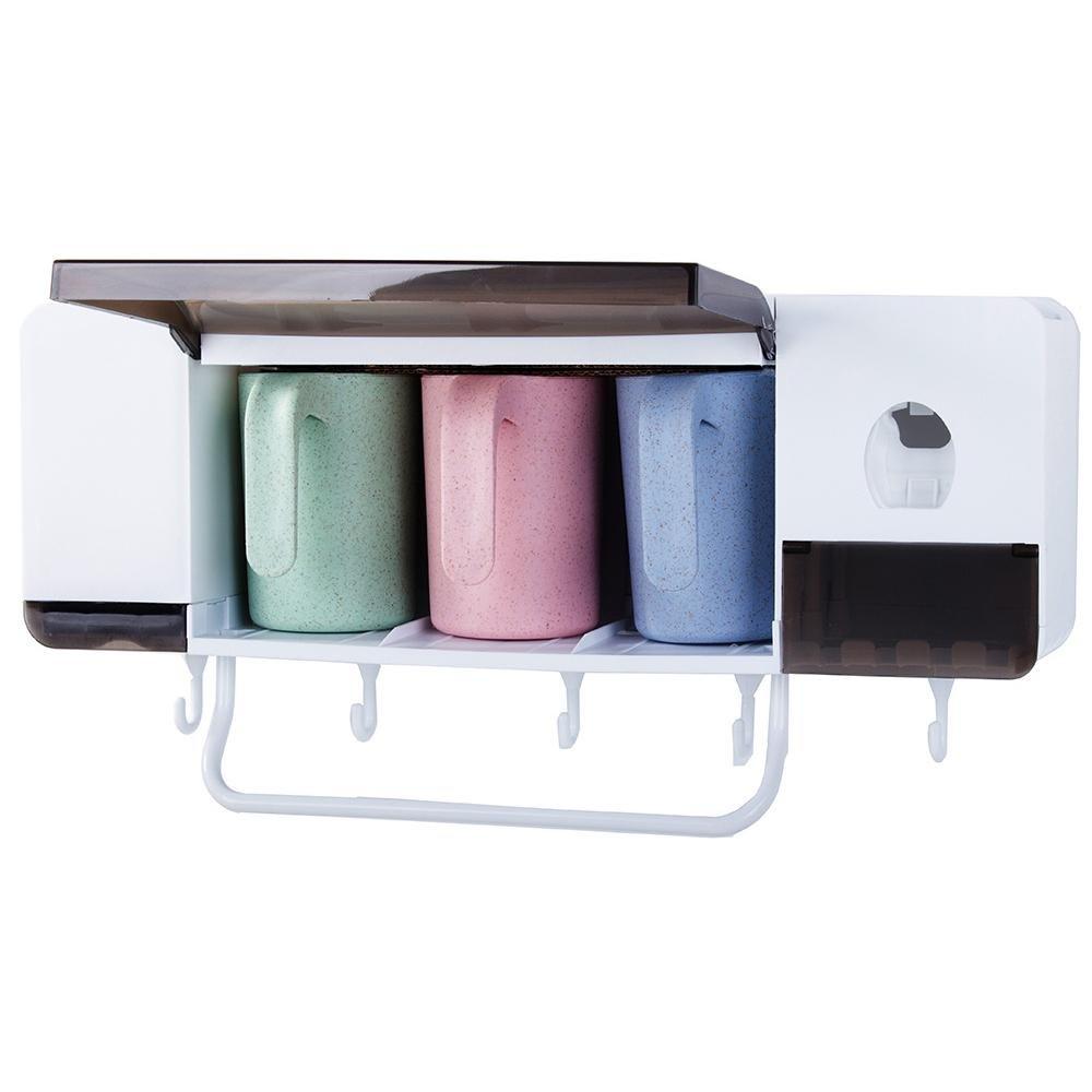 Image of Badezimmeraufbewahrung Mit Drei Plastikbechern Unisex 3 pezzi