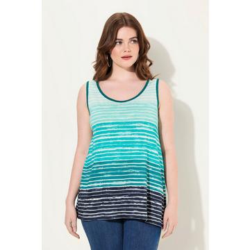 Top, Streifen-Verlauf, A-Linie, Rundhals, ärmellos