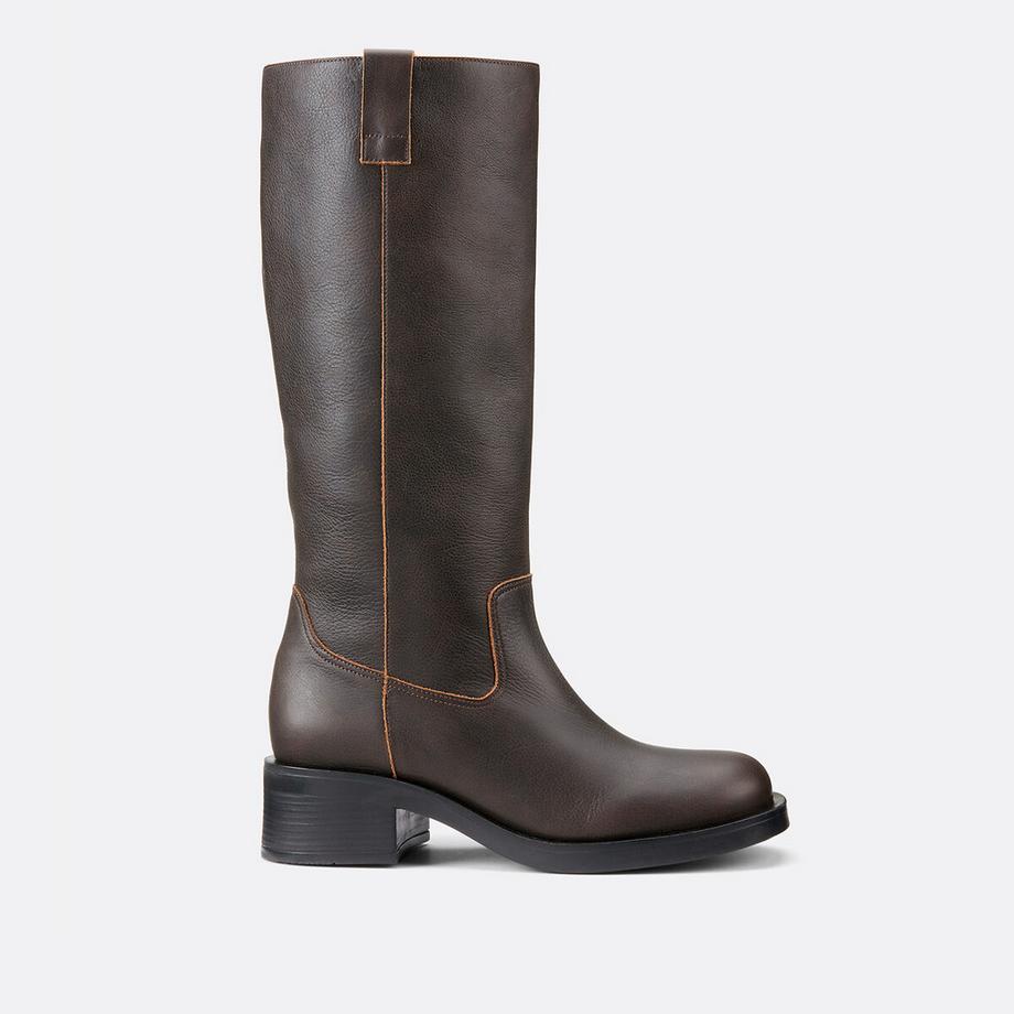 La Redoute Collections  Gerade geschnittene Biker-Stiefel aus Leder 