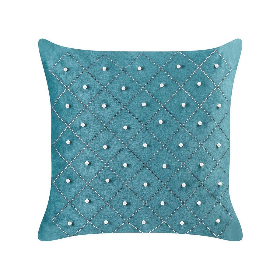 Beliani Dekokissen 2er Set aus Samtstoff Glamourös YARROW  