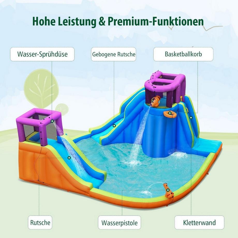 Northix Parc de toboggans aquatiques gonflables  