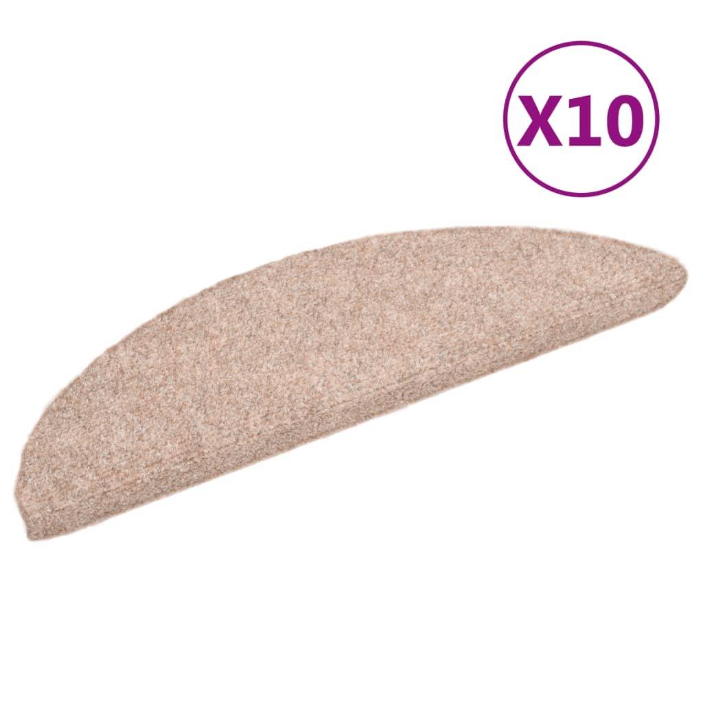 VidaXL Tapis autoadhésifs de marches 10pcs aiguilleté polypropylène  