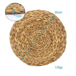 Intirilife 12x set de table en jonc de mer - jacinthe d'eau  