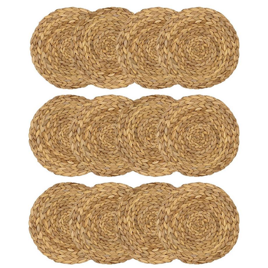 12x set de table en jonc de mer - jacinthe d'eau