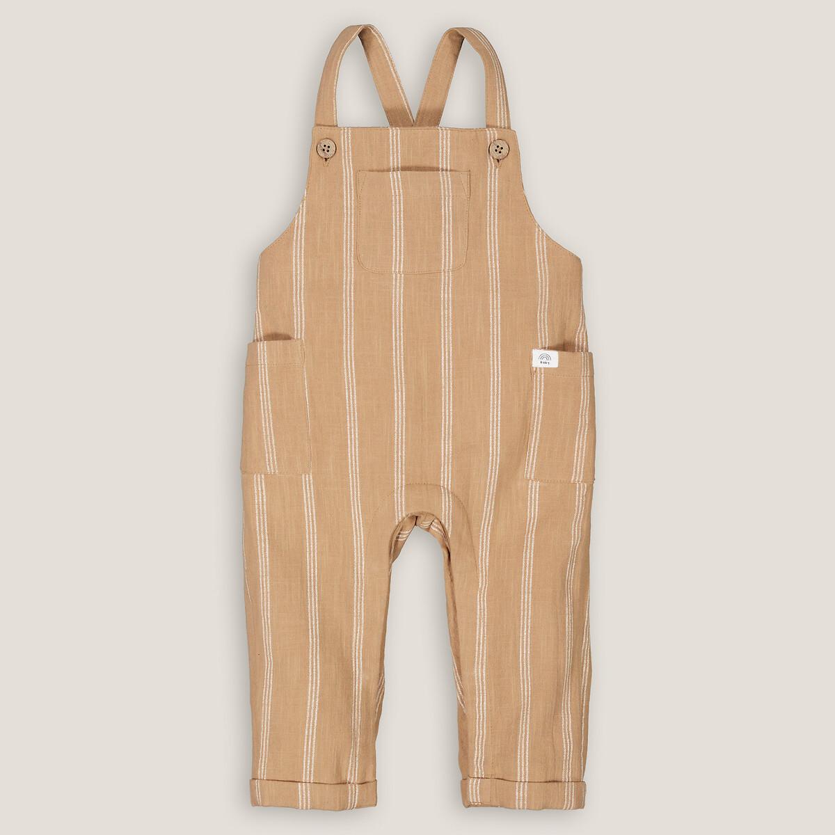 Image of Gestreifte Latzhose Unisex Gelb 12 mese