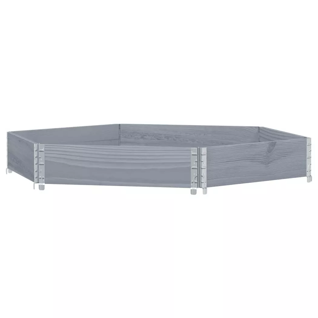 VidaXL - Lit surélevé bois de pin, One Size, Gris