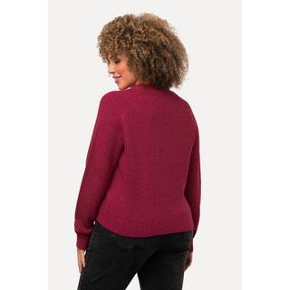 Ulla Popken  Cardigan con scollo a V, abbottonatura e maniche raglan 