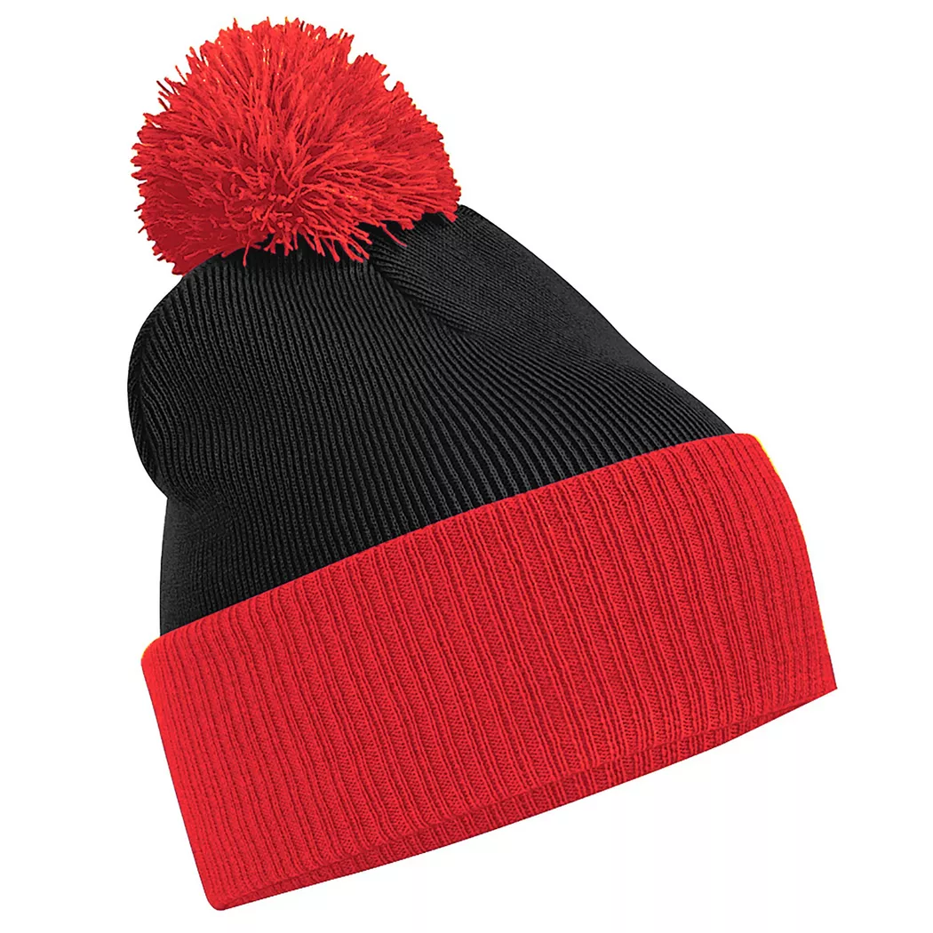 Beechfield - Snowstar Duo TwoTone Winter-Strickmütze, One Size, Nero