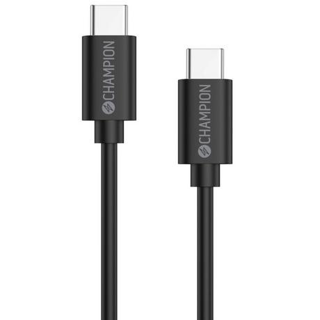 Champion  USB-C-Kabel 60 W 3 m Schwarz 