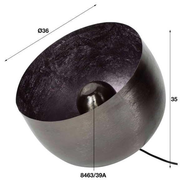 mutoni Tischleuchte 36x36 Korb L  Nickel  