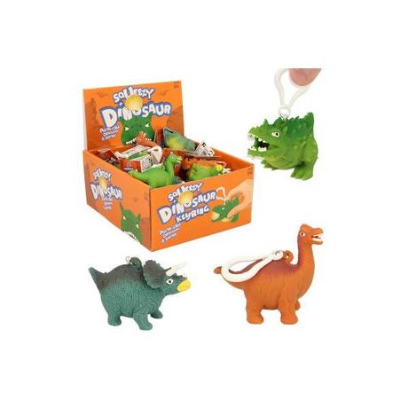 Roost Quetsch Dino Schlüsselanhänger sortiert  