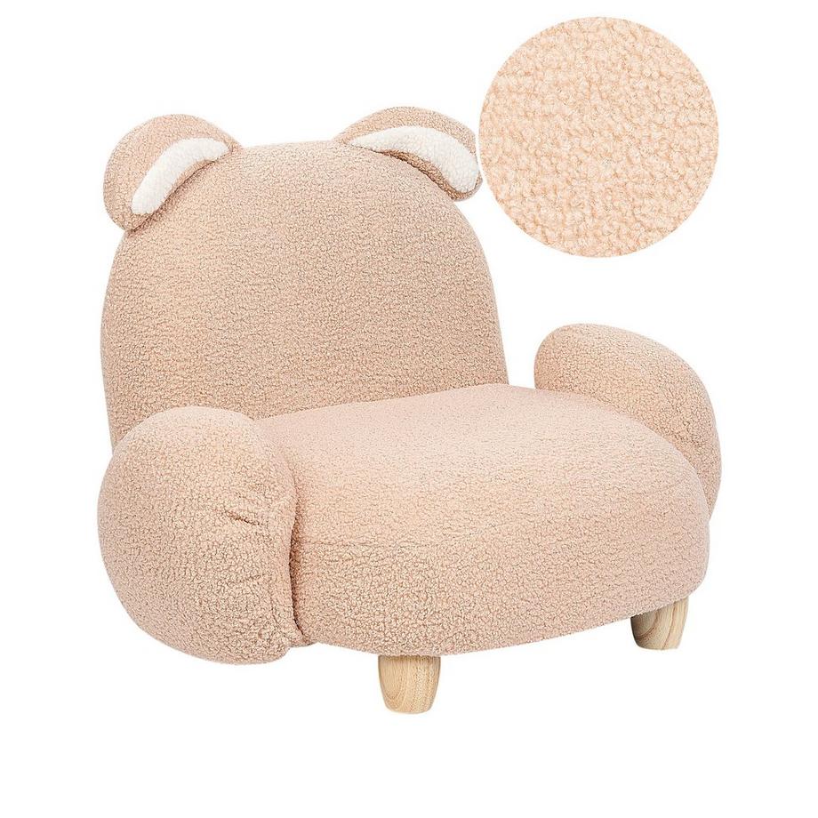 Beliani Fauteuil pour enfants en Bouclé Moderne KANNA  