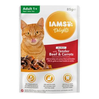 IAMS  Delights Rindfleisch & Karotten für Erwachsene - Multipack 