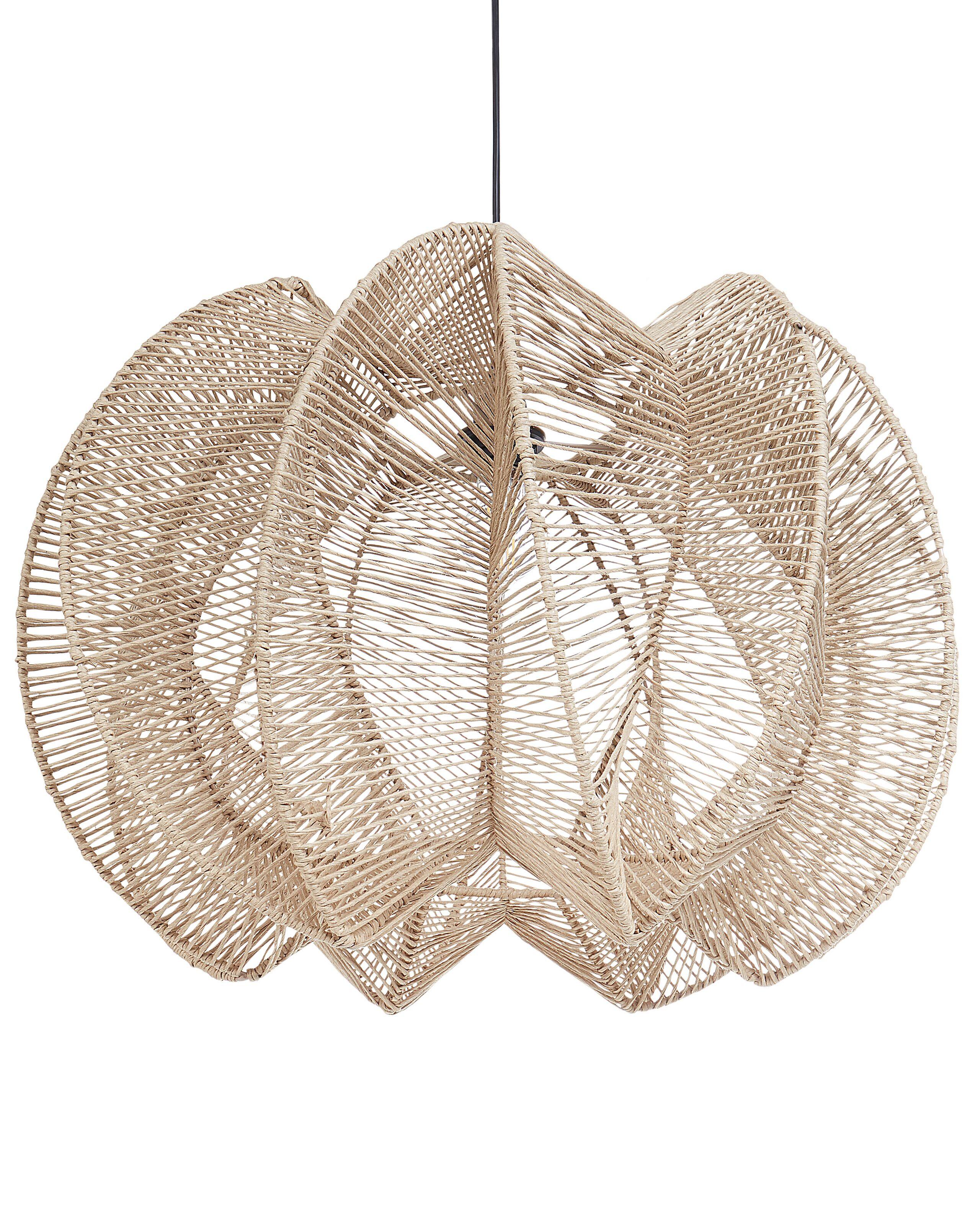 Beliani Lampe suspension en Corde en papier Boho MANINGA  