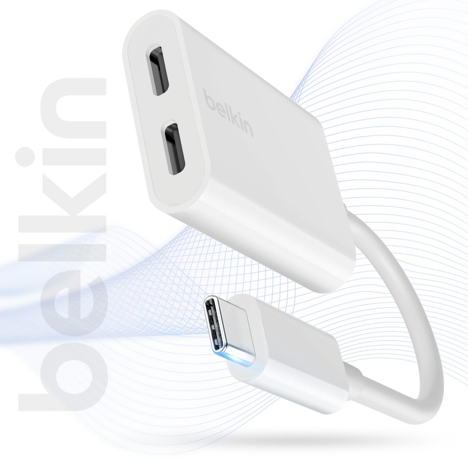 belkin  Adaptateur Belkin Audio + Charge USB C 