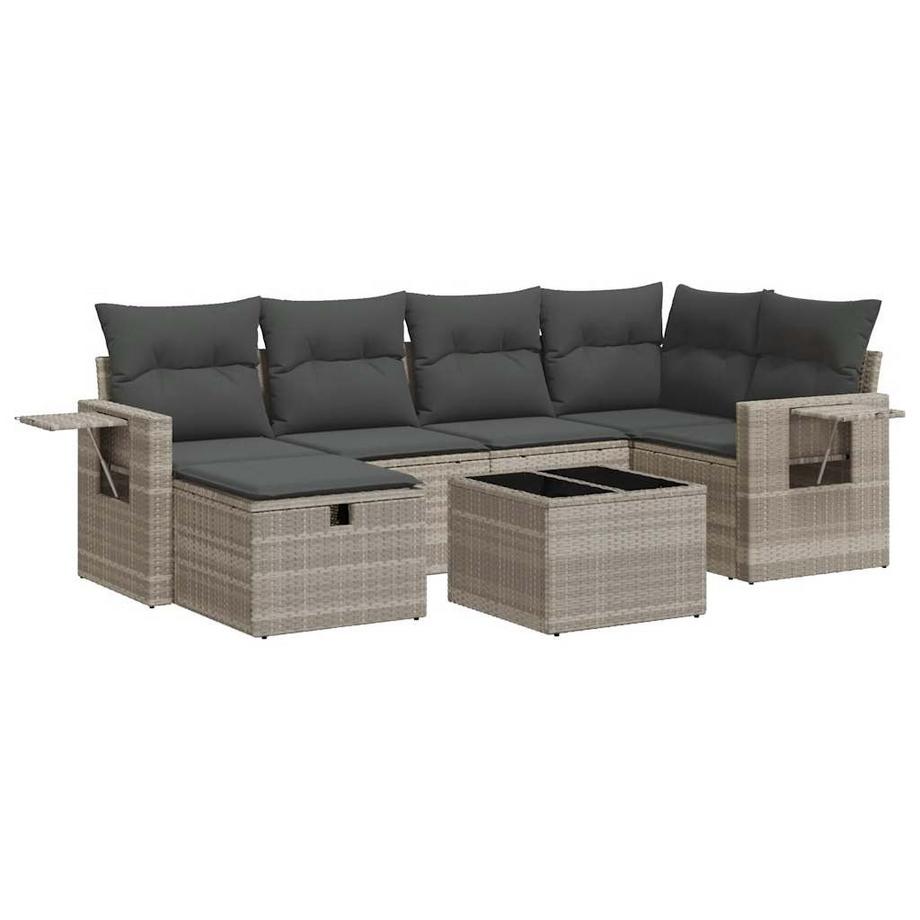 set di divani da giardino Polirattan