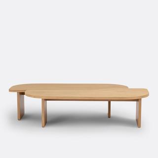 La Redoute Intérieurs Lot de 2 tables basses plaqué chêne  