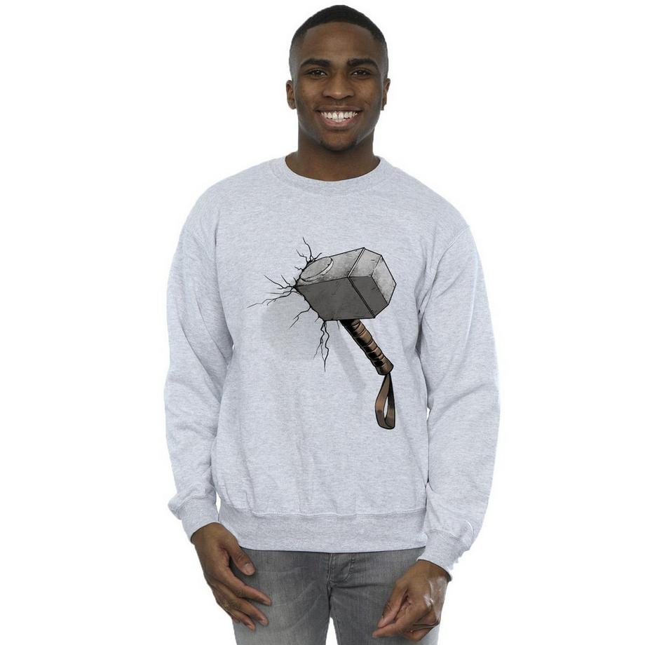 MARVEL Thor Hammer Rundhals Sweatshirt  