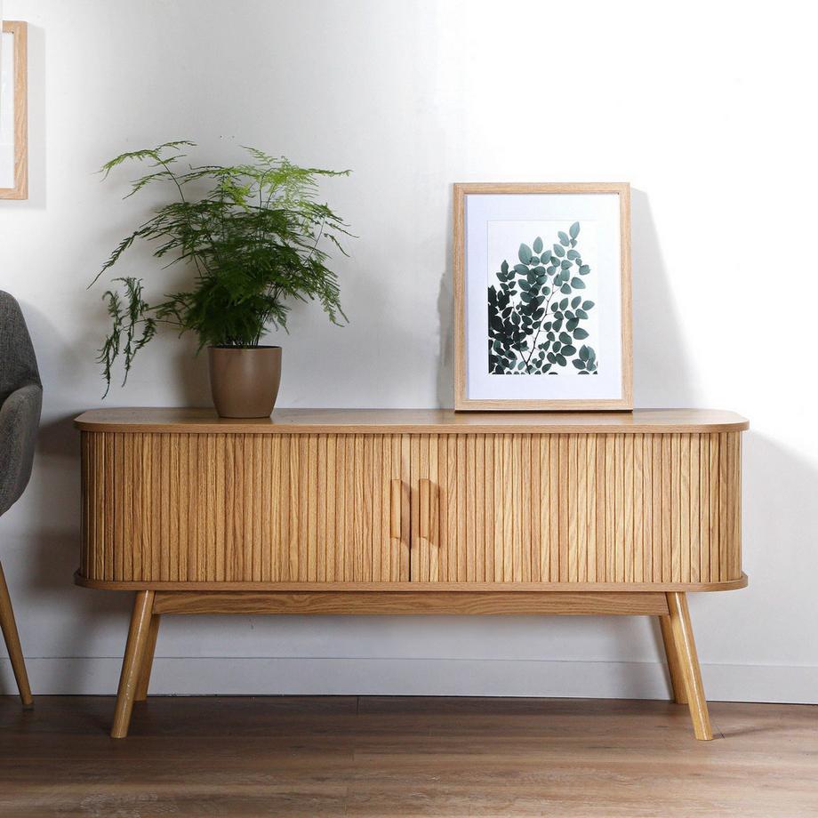 Calicosy Meuble TV 2 Portes Coulissantes L120 cm - ERNEST  