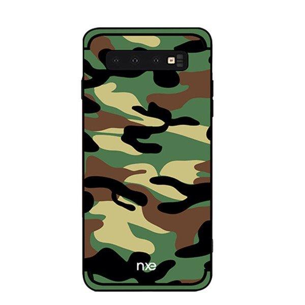 NXE  Galaxy S10e - Hybrid Silikon Case mit Kickstand Camouflage 