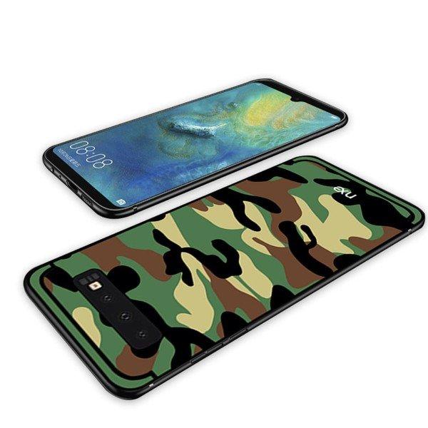 NXE  Galaxy S10e - Hybrid Silikon Case mit Kickstand Camouflage 
