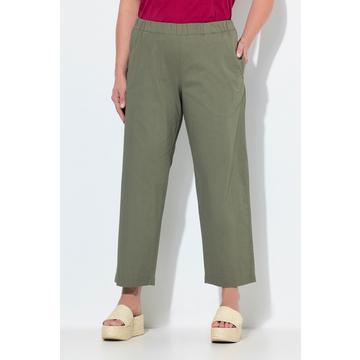 Pantaloni chino a 7/8 modello Ruby con taglio della gamba dritto e ampio e cintura elastica