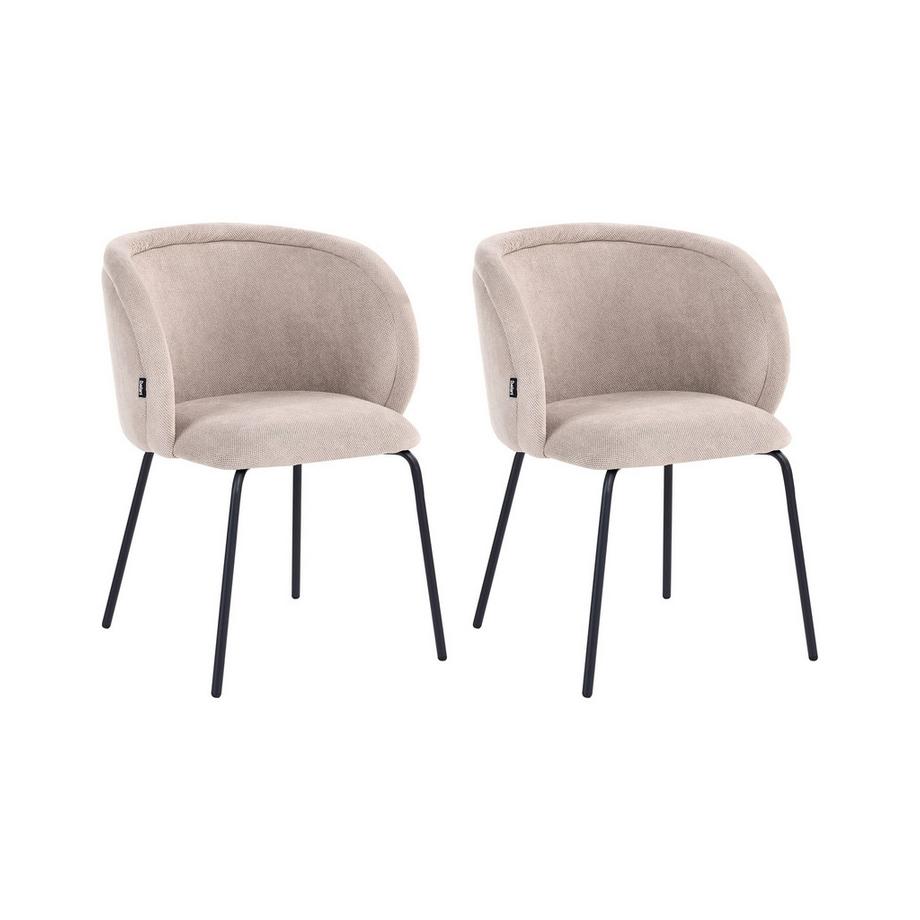 Lot de 2 chaises de salle à manger en Tissu Traditionnel SARASOTA