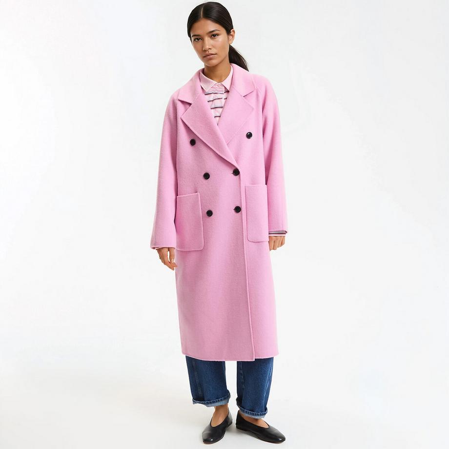 Manteau oversize laine mélangée