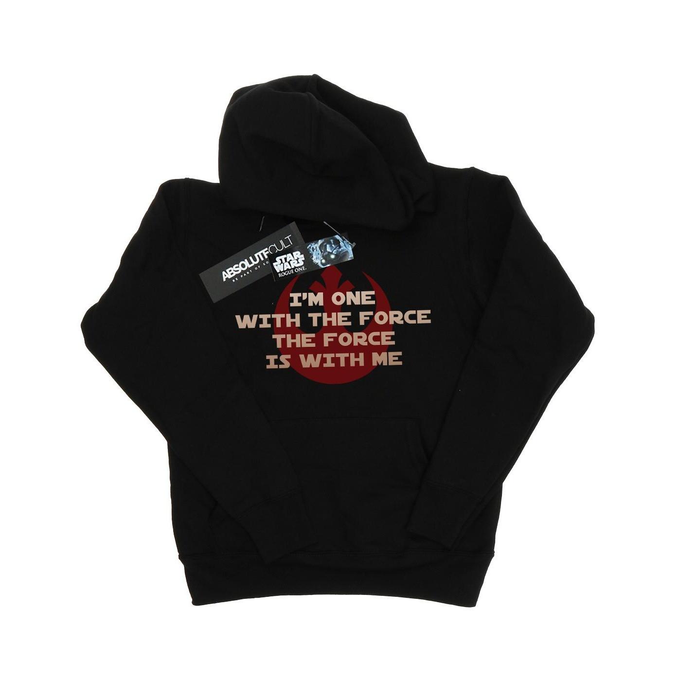 Image of Rogue One I'm One With The Force Red Kapuzenpullover Damen Schwarz XL