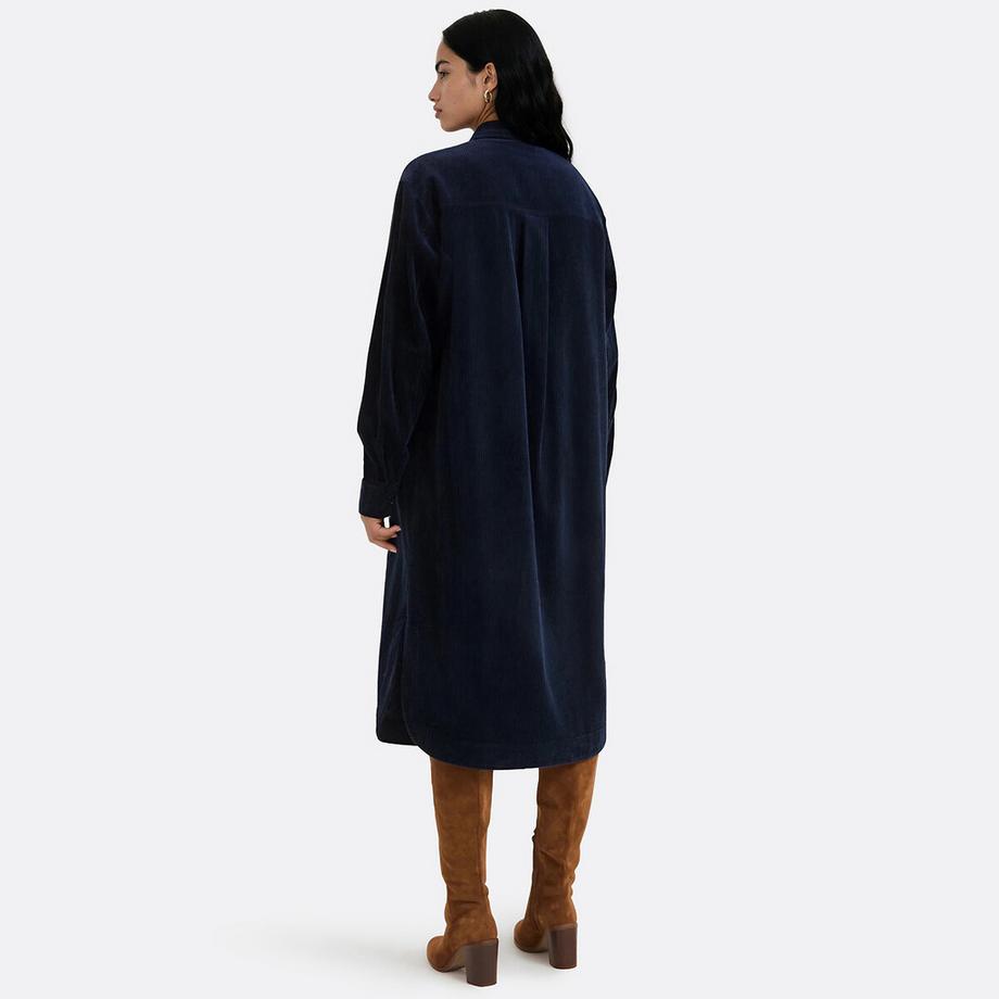 La Redoute Collections Robe droite en velours côtelé longueur midi  