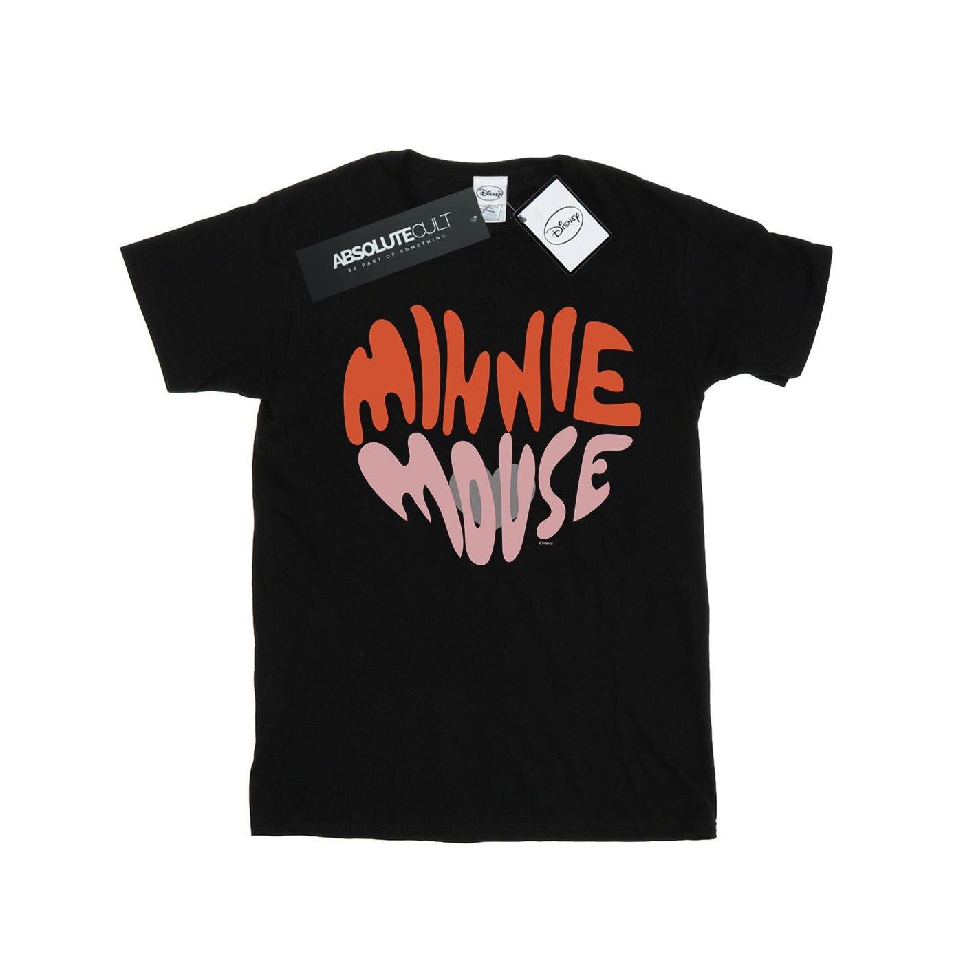 Image of Minnie Mouse Heart Shaped Tshirt Unisex Schwarz 140/146