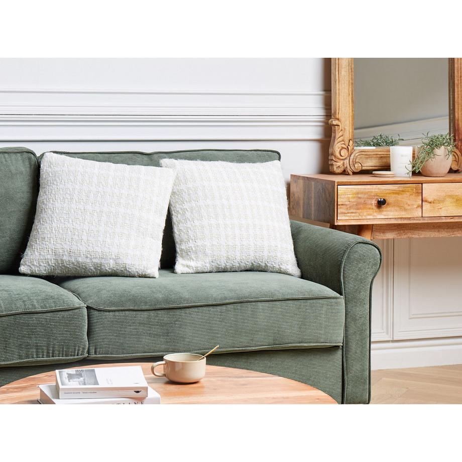 Beliani Dekokissen 2er Set aus Polyester Boho DOURIS  